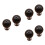 6 Pcs Black Round Ceramic Cabinet Knobs Single Hole Pull 6