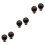6 Pcs Black Round Ceramic Cabinet Knobs Single Hole Pull 5