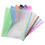 (6 horizontal style m) 12 Pcs A4 Document Bag with 11 Hole File Organiser File Folder File Bag Document Folder Clear Paper Storage Bag Multicolor 1
