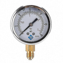 Low Pressure Gauge 0-2bar 0-30psi 1/4" 68mm Dial Hydraulic Water Manometer for Pressure Measurement