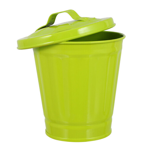 4 Pcs Creative Tabletop Trash Can With Lid Small Flower Pot Waste Bin 1