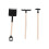 1:12 Scale Miniature Rake & Shovel 9.5cm Black 16