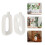 2Pcs Ceramic Hollow Vases White Small Decorative Vases for Desktop 3
