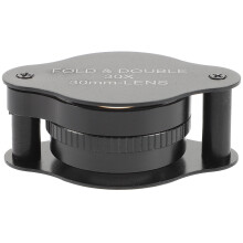 2Pcs Folding 30X Magnifying Glass With Rotating Protective Case