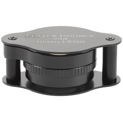 2Pcs Folding 30X Magnifying Glass With Rotating Protective Case