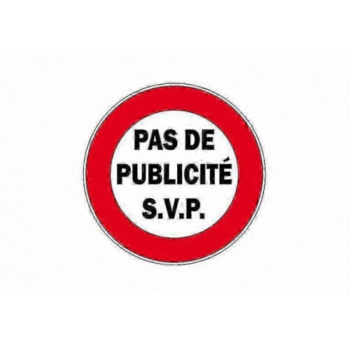No Advertising Sticker Adhesive Panel Stop Publicity Decal