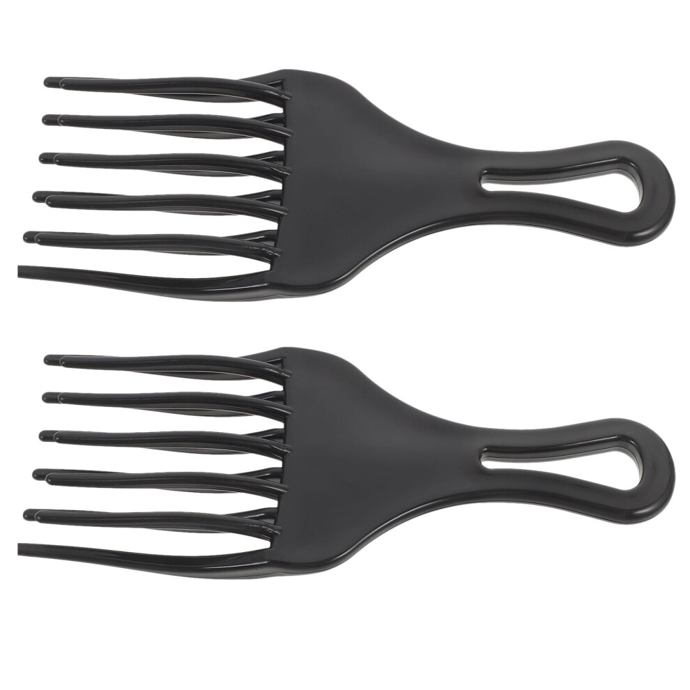 Iplusmile 4 Pcs Plastic Wide Tooth Hair Comb For Men Black Size S