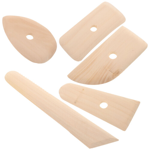 10 Pcs Polymer Clay Tools For Pottery And Modeling Wooden Scrapers 2