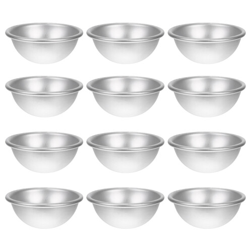 60 Pcs Creative Bath Salt Molds Semicircular Aluminium Alloy 1