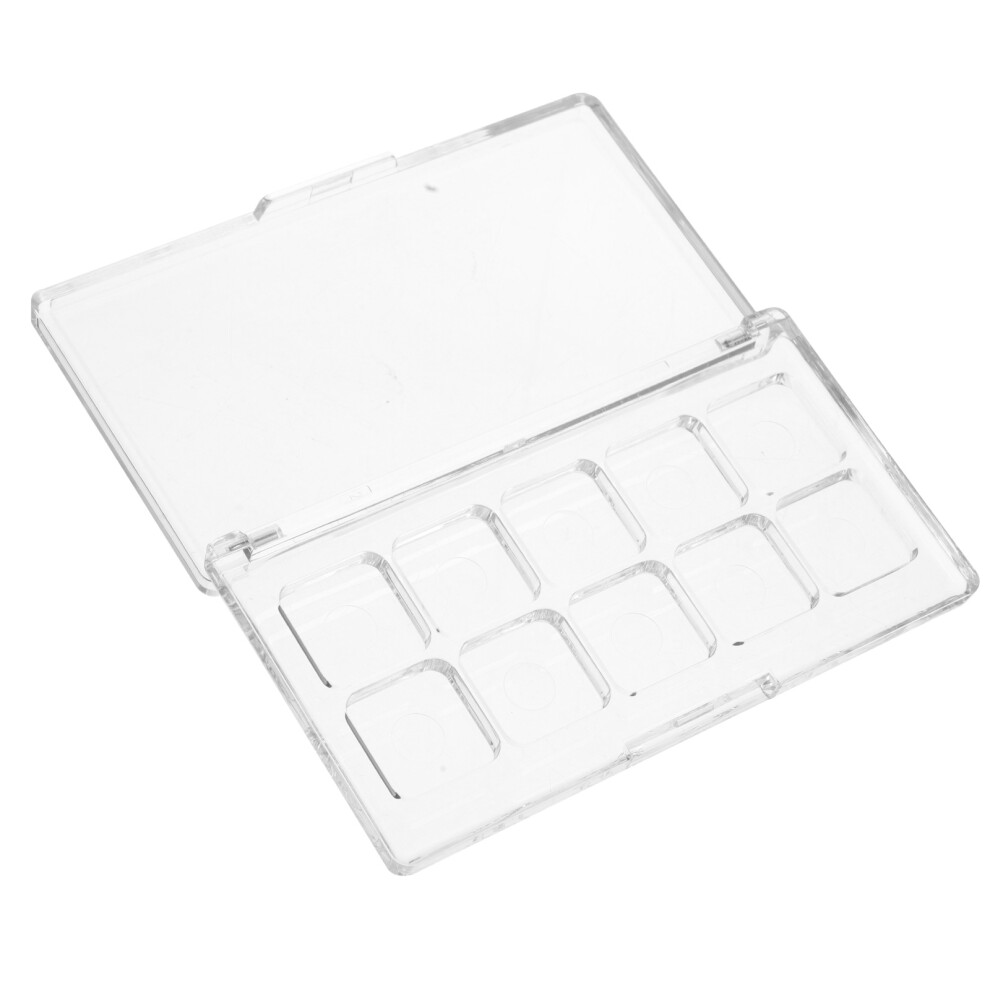 Happyyami 2Pcs Transparent Refillable Eyeshadow Palette For Blush Lipstick