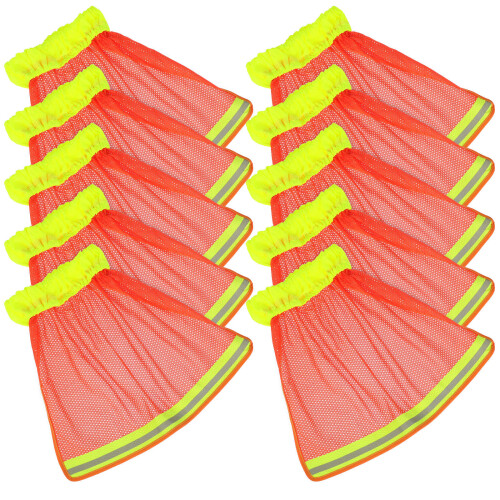 20 Pcs Hard Hat Neck Shade Cooling Mesh With Reflective Strip 1
