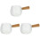 3Pcs Wooden Handle Glass Creamer Pitcher Drinking Cup 4