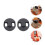 2Pcs Round Cello Mutes Durable Black Dampener For Violoncello 9