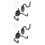 2 Sets Guitar Wall Hanger Mount For Bass Ukulele 5