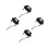 4Pcs Hard Hat Suspension Insert Quick Release Breathable Plastic Liner 10