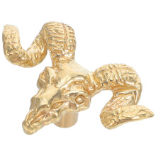 3Pcs Goat Head Cabinet Knobs Vintage Animal Drawer Pulls For Furniture