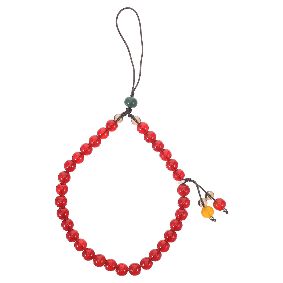 4Pcs Beaded Agate Phone Charm Bracelet Pendant Hanging Lanyard 031043021592