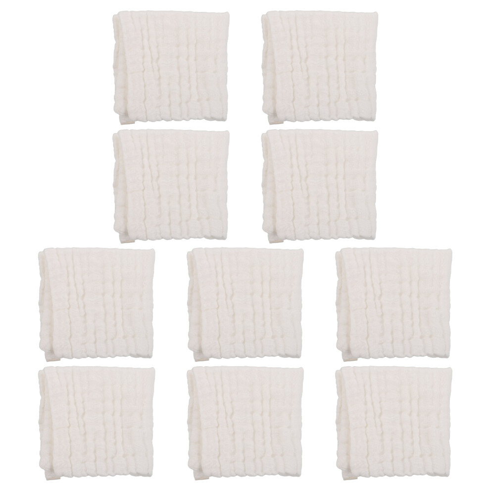 Villcase 20 Pcs Pure Cotton Baby Washcloths Soft Skin-Friendly Face Towels