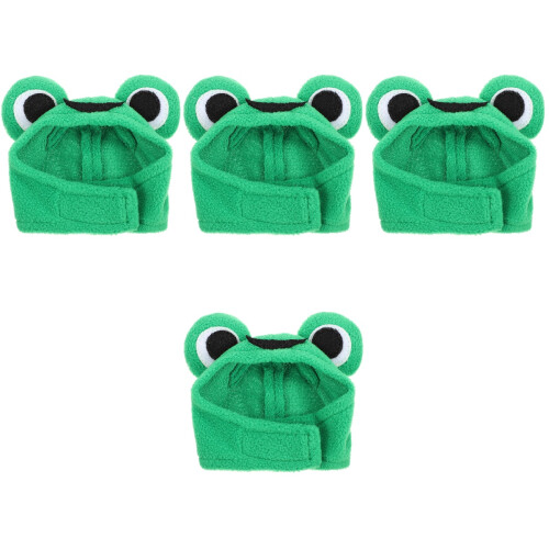 4Pcs Hamster Hat Frog-Shaped Party Decor For Small Pets 2