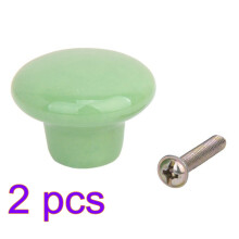 10X Durable Round Ceramic Cabinet Knobs Pull Handles Size S Green