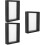 3Pcs Glass Display Frame With Wooden Frame Double Sided 9
