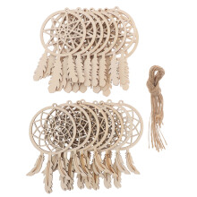 40 Pcs Wooden Dreamcatcher Ornaments Diy Kit Unfinished Wood Slices