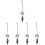 5Pcs Life Tree Crystal Dreamcatcher Pendant Hanging Decor 5