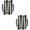 2 Sets Magnetic Decorative Garage Door Handles Black 6