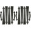 2 Sets Magnetic Decorative Garage Door Handles Black 2