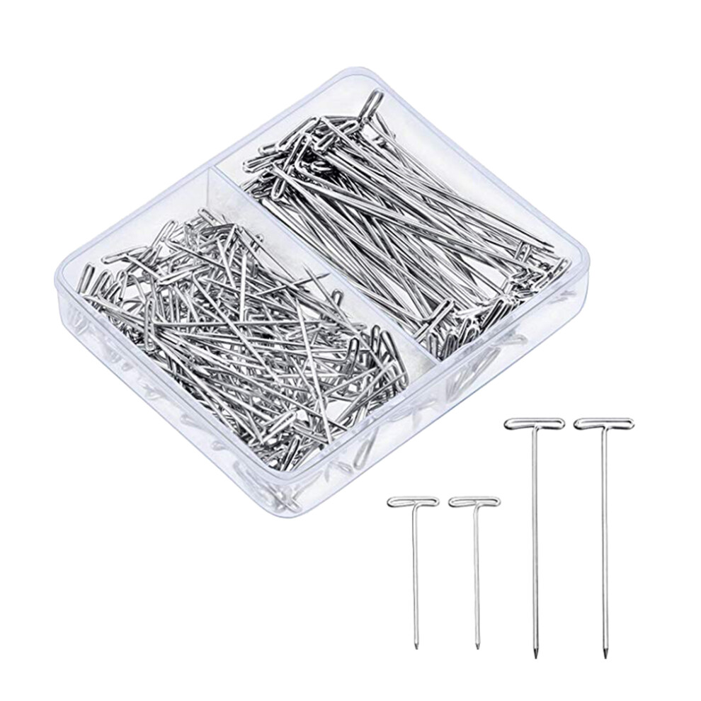 Ohphcall Unisex 900 Pcs 51Mm And 38Mm Metal Wig T-Pins For Modeling Crafts