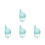 4Pcs Puppy Kitten Feeding Bottle 50 Ml Blue Design 4