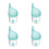 4Pcs Puppy Kitten Feeding Bottle 50 Ml Blue Design 7
