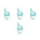4Pcs Puppy Kitten Feeding Bottle 50 Ml Blue Design 10