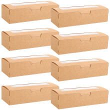 20Stk Professionelle Backverpackungsboxen Mit Sichtfenster Kraftpapier