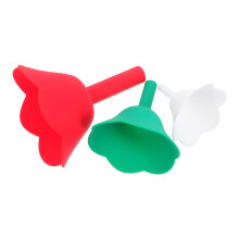 6 Pcs Silicone Flower Oil Funnel Set Spill Proof