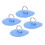4PCS Blue PVC D Ring Patch, 10cm, Strong Stainless Steel Pad 16