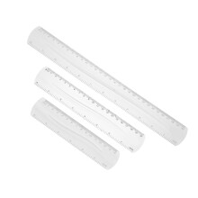 3pcs Rulers Color-Changing Rulers Measurement Tools (Random Color)
