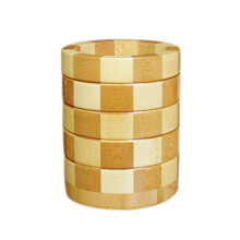 Bamboo Chopstick Tube Round Lattice Storage Box For Kitchen Utensils