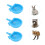 5Pcs Mink Automatic Drinking Container Water Bowl For Pets Blue 4
