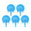 5Pcs Mink Automatic Drinking Container Water Bowl For Pets Blue 2