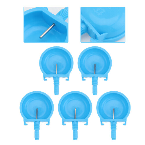5Pcs Mink Automatic Drinking Container Water Bowl For Pets Blue 2