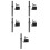 5 Sets Heavy Duty Pneumatic Air Rivet Hammer Tool Kit With 5