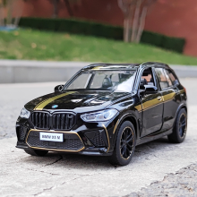 BlackCaipo 1:32 BMW X5M X5 SUV Legering Model Auto Speelgoed Diecast Casting Pull Back Geluid en