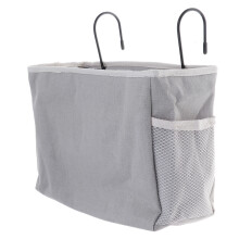 2 Pcs Felt Hanging Bedside Storage Bag For Dorm Car Bed Rails Grey