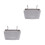 2 Pcs Felt Hanging Bedside Storage Bag For Dorm Car Bed Rails Grey 6