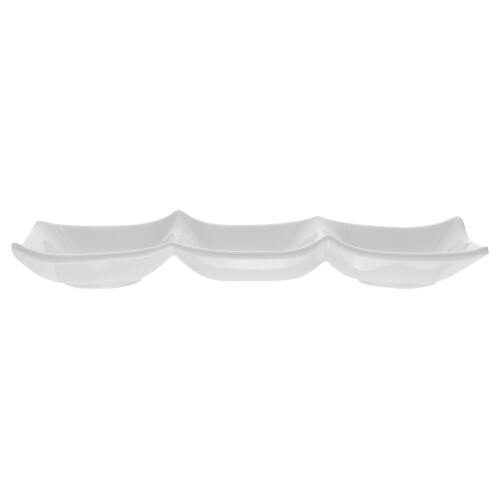 5Pcs Sauce Dipping Tray Three-Grid Appetizer Serving Dish Reusable