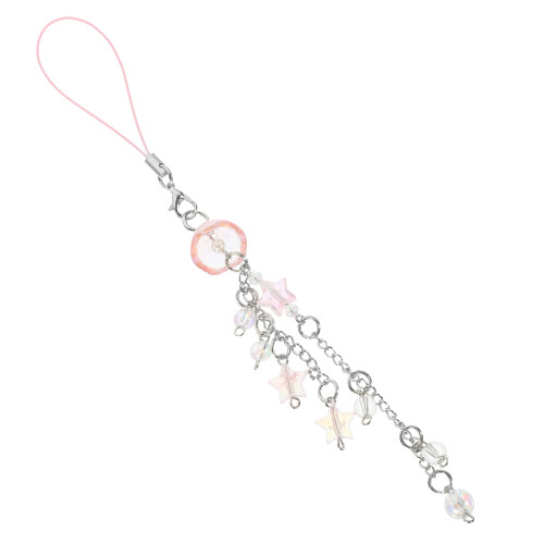 3Pcs Phone Charm Lanyard Strap Jellyfish Beaded Decor 1