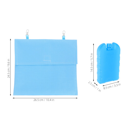 Bunny Cooling Pouch With Reusable Ice Pack For Small Pets Sky-Blue 2