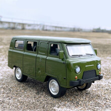 Green1/20 UAZ Traveler Alloy Traffic Bus Auto Model Diecast & Speelgoed Klassieke Stadstour