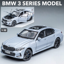 Gray1:32 BMW 320i THE 3 G20 2023 Legering Model Auto Speelgoed Spuitgieten Geluid en Licht A